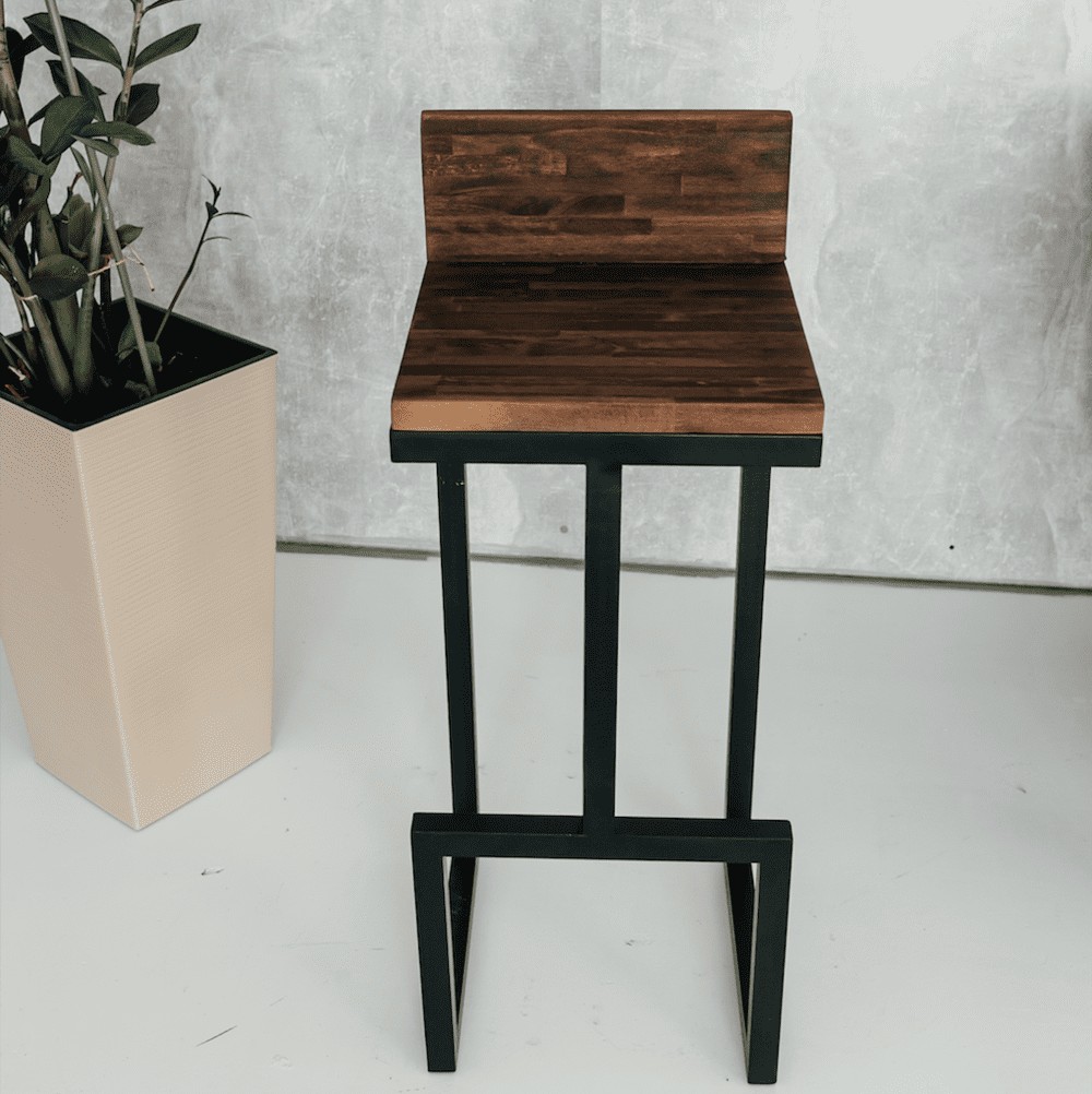 

Стул барный в лофт стиле LevLoft 75x36x36 см натуральный цельноламельных бук