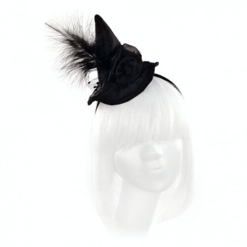 

Колпак Ведьма мини на обруче Halloween 19-165BLK