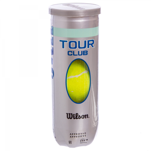 

Мяч для большого тенниса WLS TOUR CLUB T1054 3шт салатовый (IN05247)