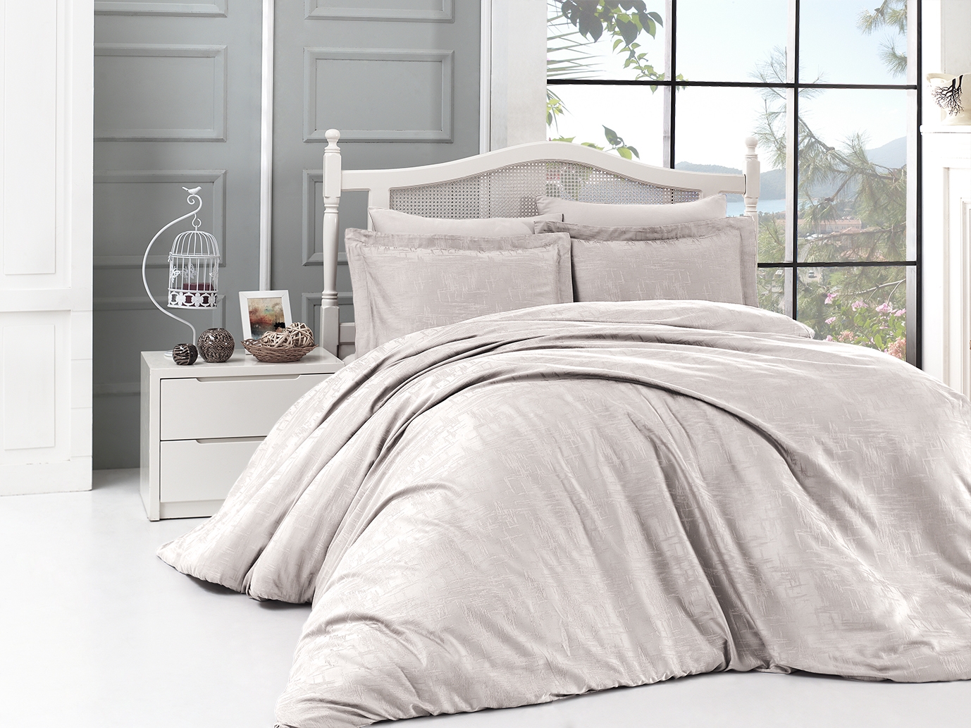 

Комплект постельного белья First Choice Сатин Жаккард 200х220 "Clover Sampanya"