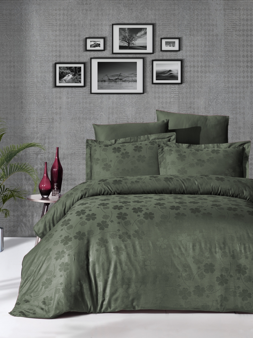 

Комплект постельного белья First Choice Сатин Жаккард 200х220 "Clover Haki"