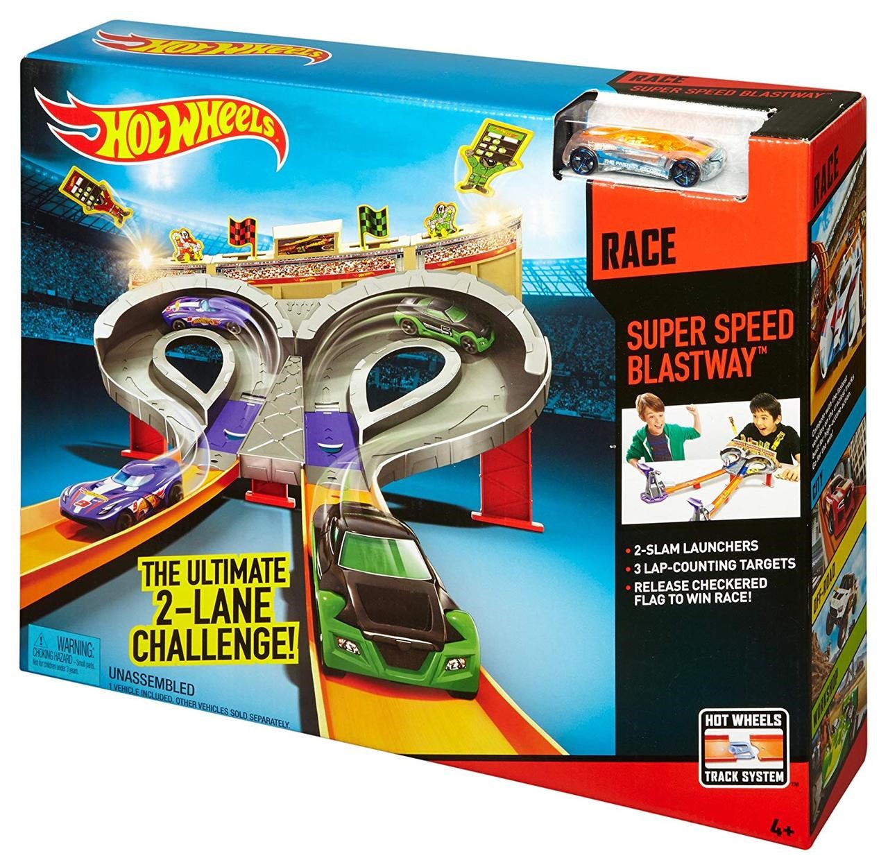 

Автомобильный трек Hot Wheels Безумные гонки Хот Вилс Super Speed Blastway Original