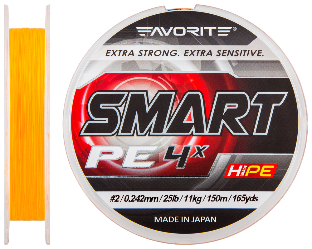 

Шнур Favorite Smart PE 4x 150м (оранж.) #2.0/0.242мм 11кг (45371)