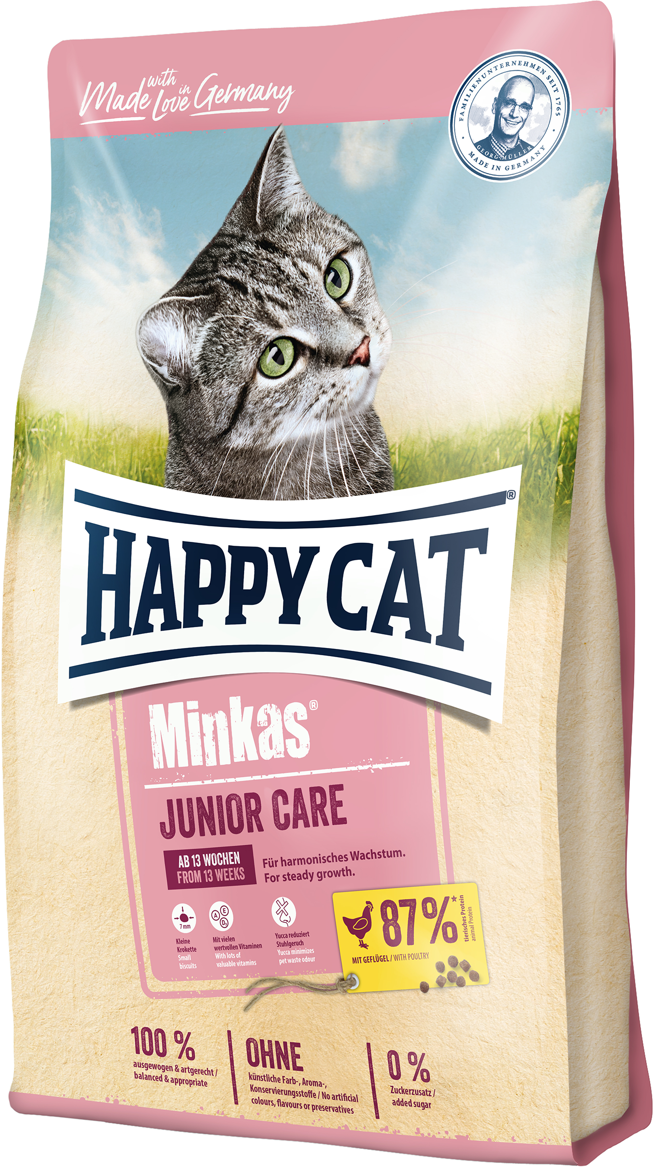 

Сухой корм Happy Cat Minkas Junior Care Geflugell для котят в возрасте от 4 - 12 мес с птицей 1.5 кг (70374 / 4001967108163)