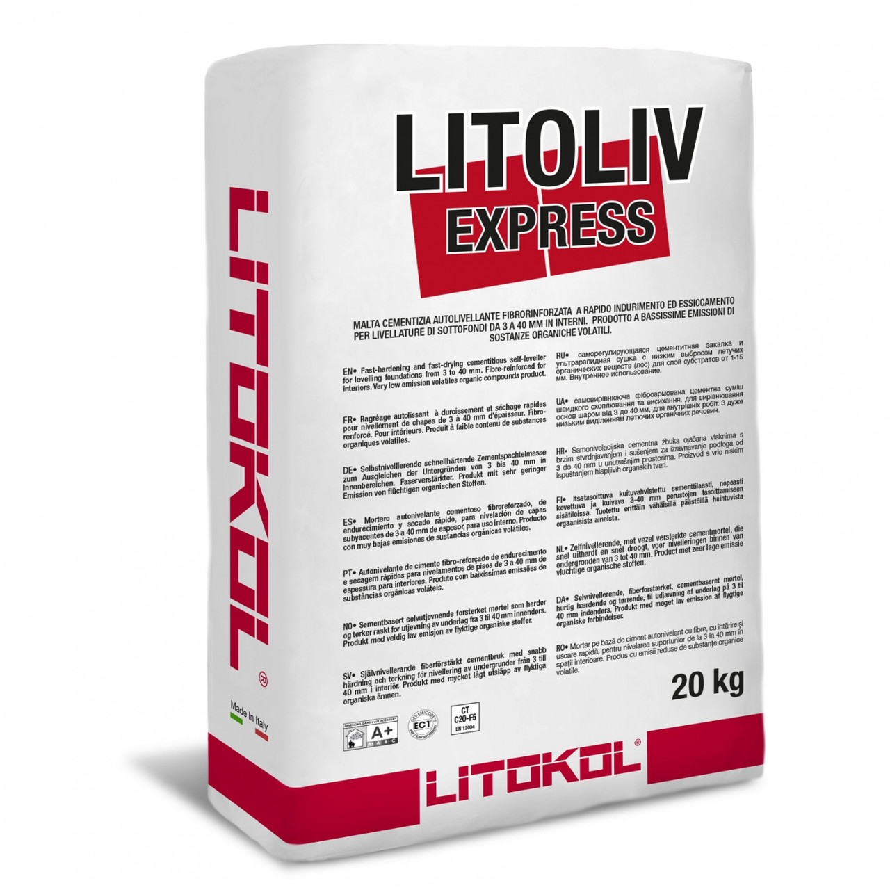 

Самовыравнивающая смесь /3-40 мм/ Litoliv Express, 20 кг