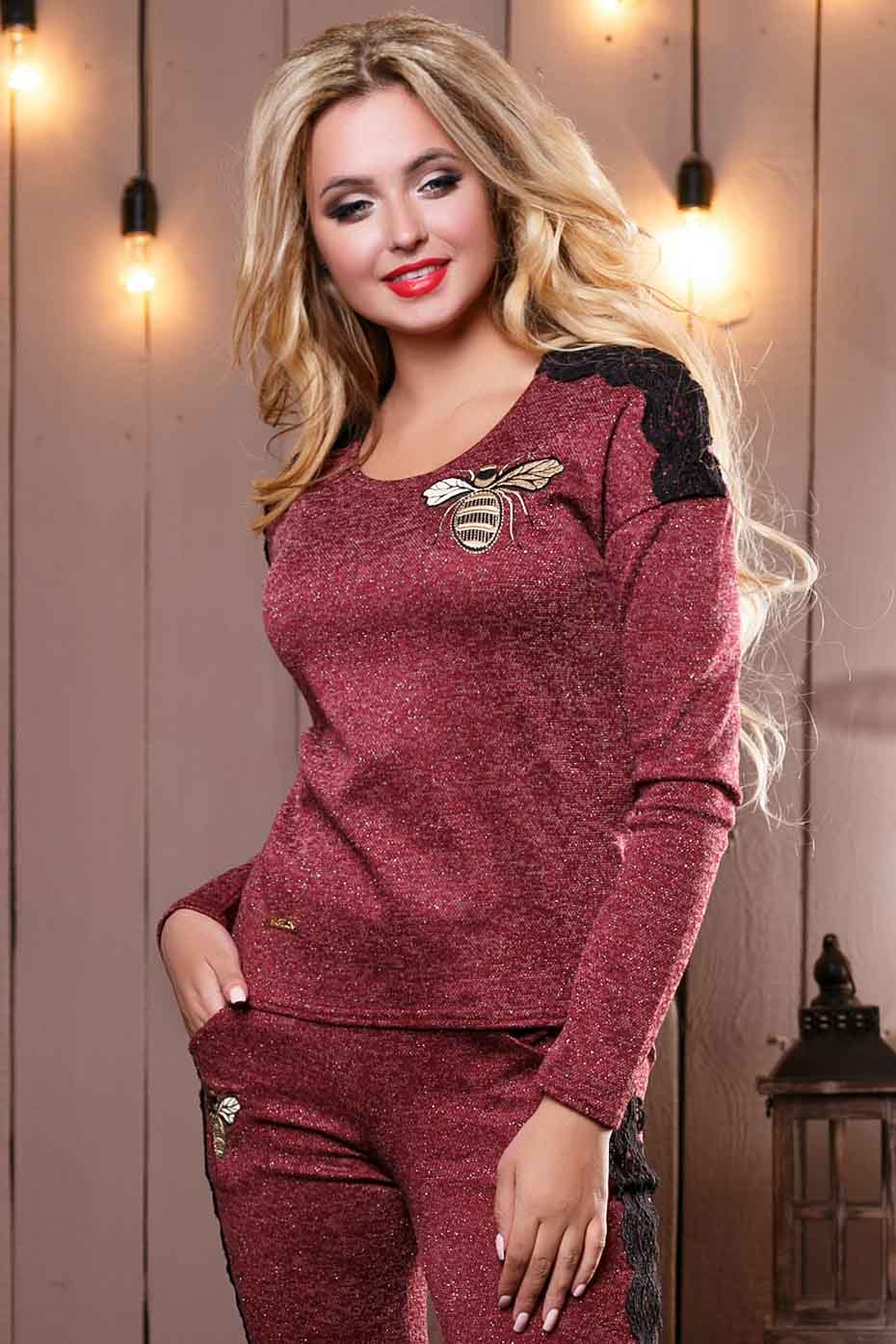

Свитшот-кофта 925-2.2503 Seventeen  марсала, Свитшот-кофта 925-2.2503 Seventeen S марсала
