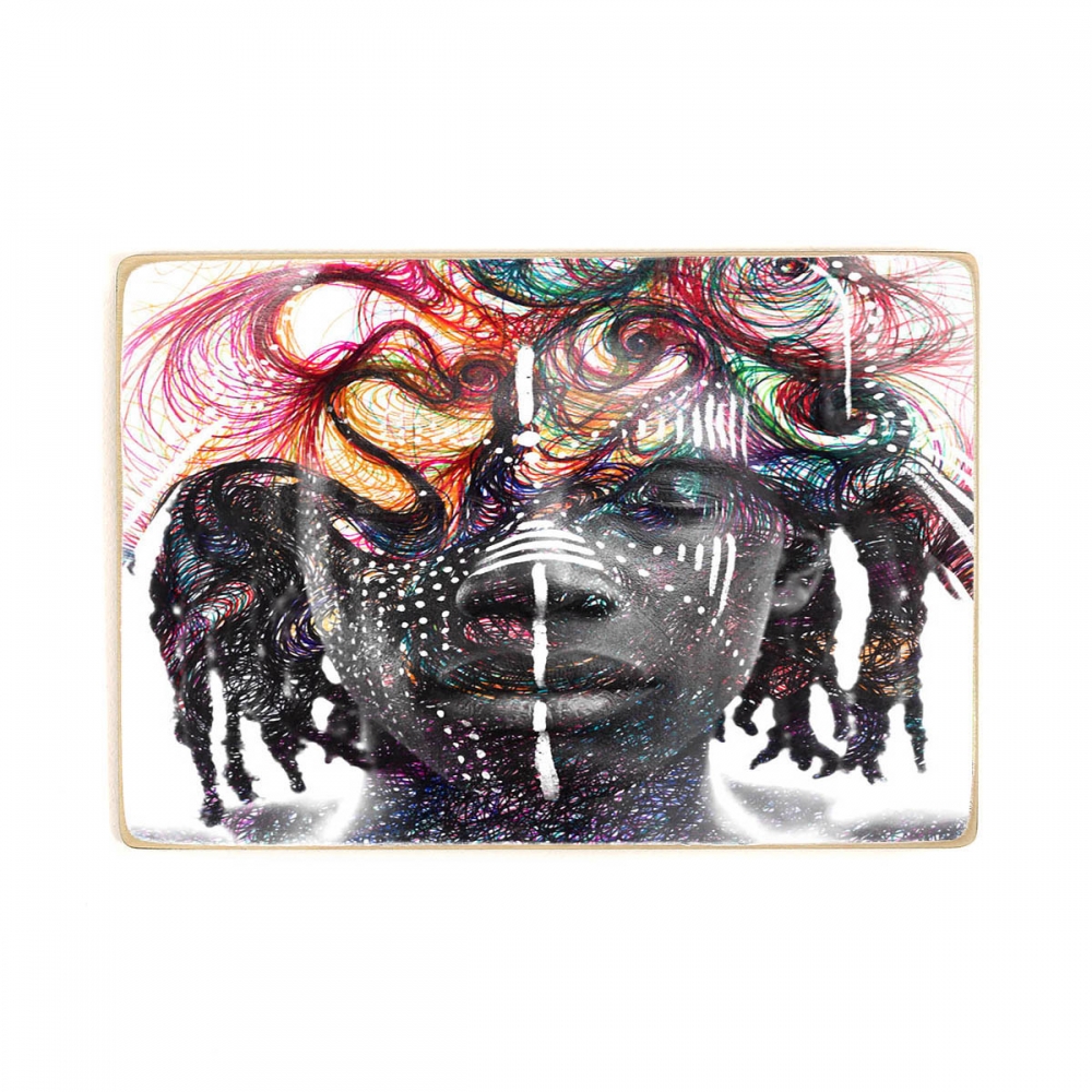 

Деревянный постер Psy Art African Man With Traditional Face Paint А2