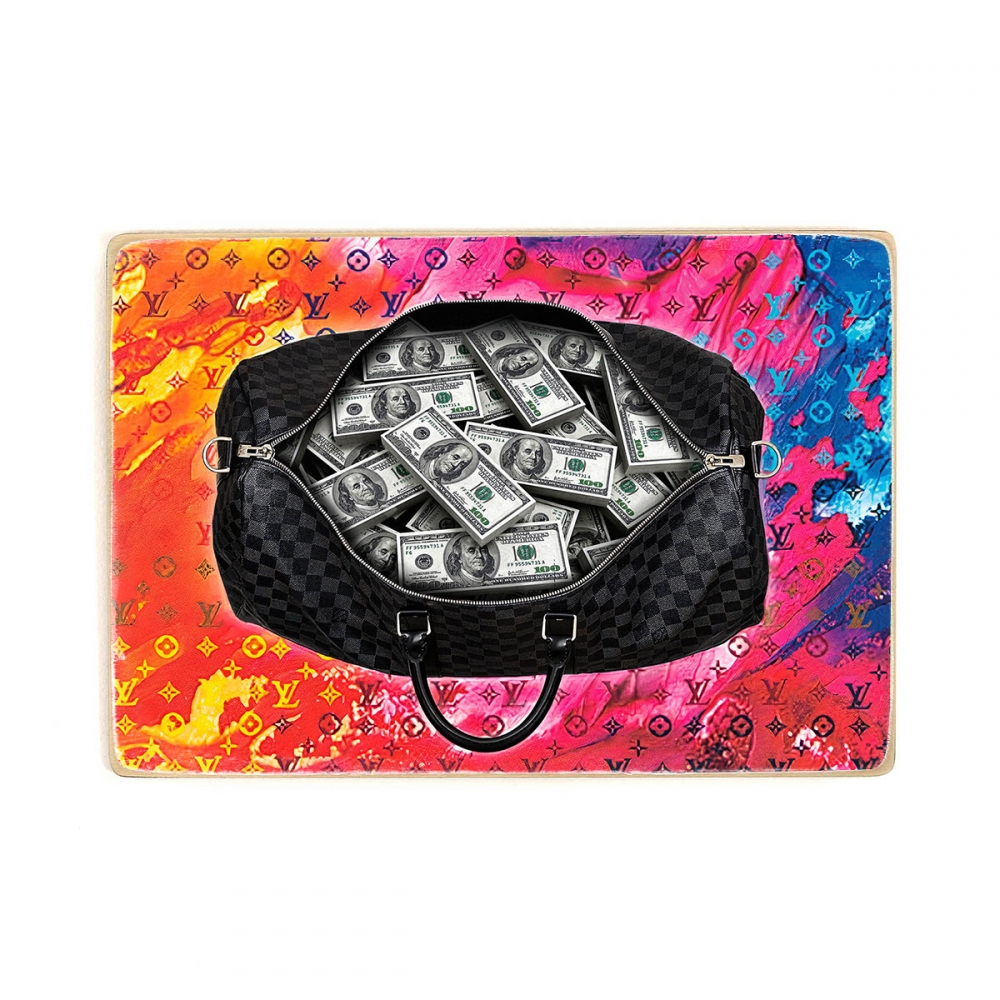 

Деревянный постер Деньги Bag with money А1