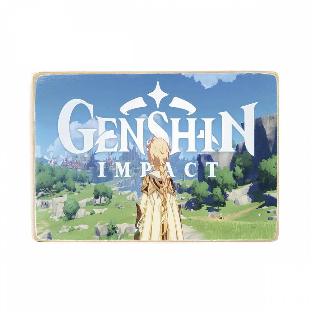 

Деревянный постер Видеоигры Genshin Impact А2