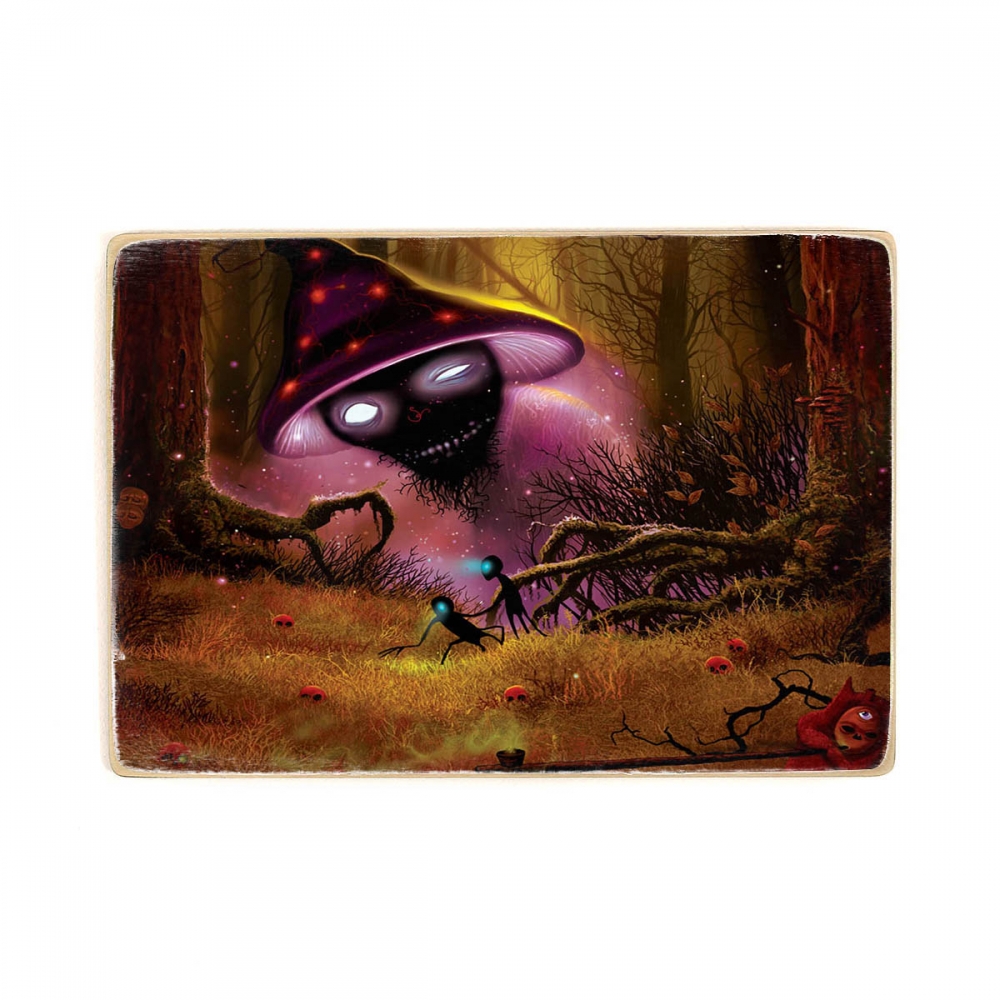 

Деревянный постер Psy Art Magic Mushrooms And Fantastic Characters А2