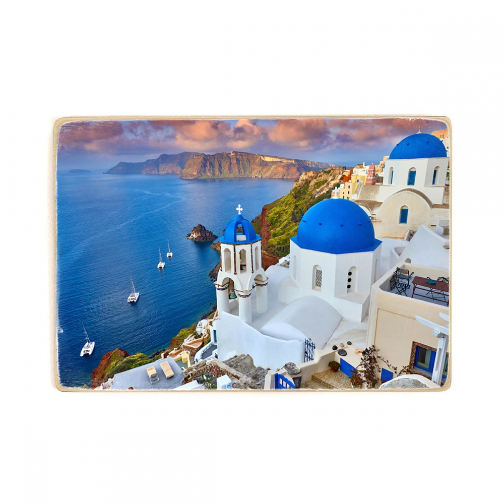 

Деревянный постер Архитектура Santorini Island Greece А1