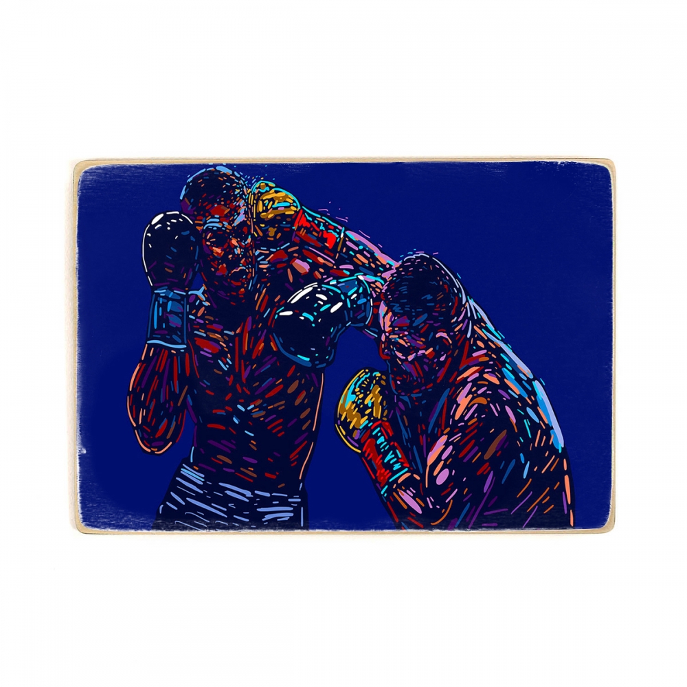 

Деревянный постер Спорт Two Fighting Boxers А2
