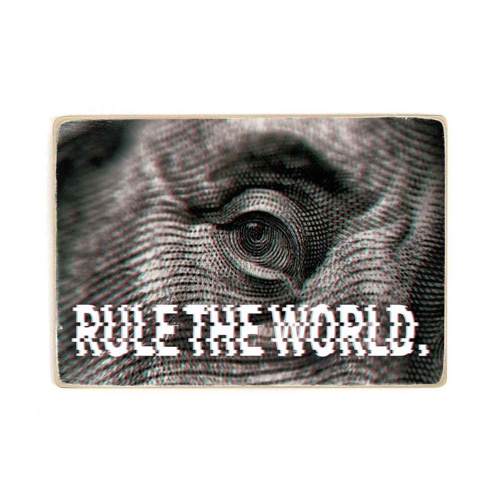 

Деревянный постер Мотивационные Rule the World А1