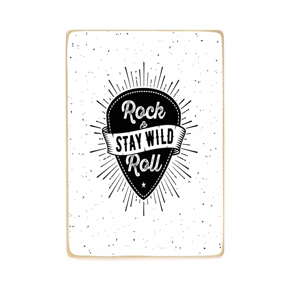 

Деревянный постер Музыка Rock And Roll Stay Wild А1