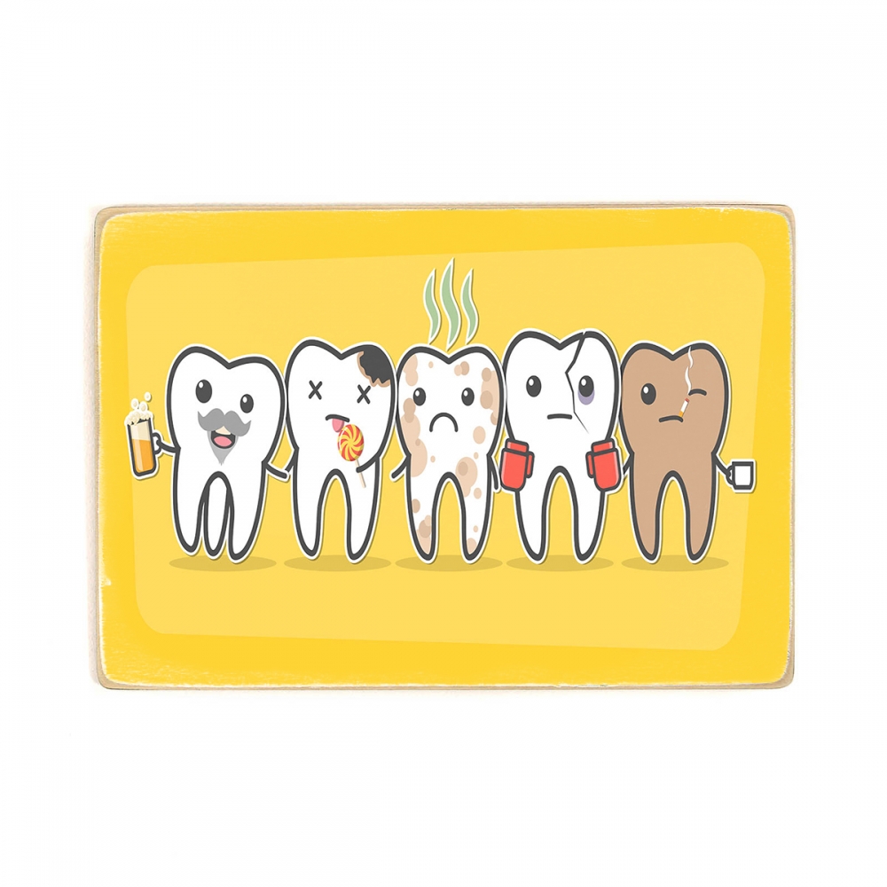 

Деревянный постер Стоматология Bad Teeth Company А2