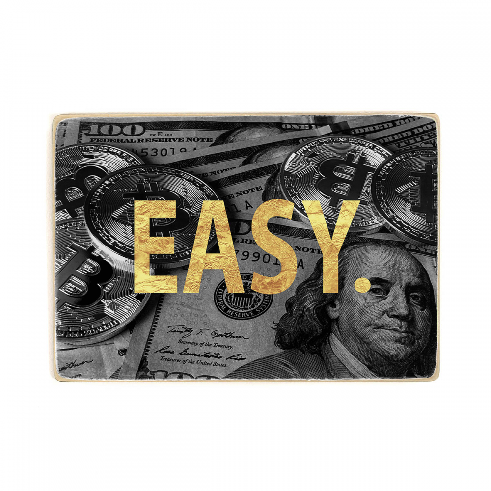 

Деревянный постер Деньги Easy Gold А1