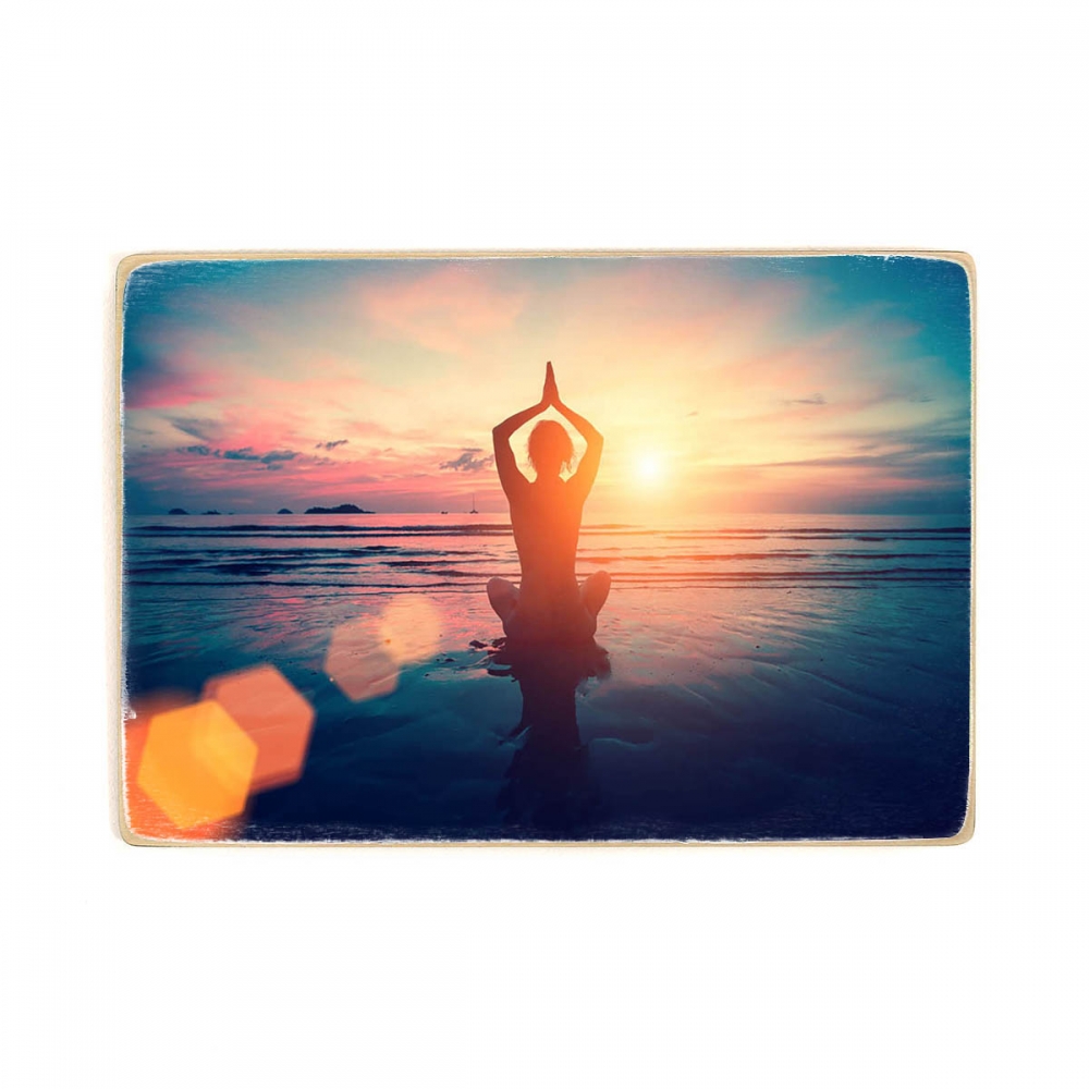 

Деревянный постер Природа Yoga At Sunset А2