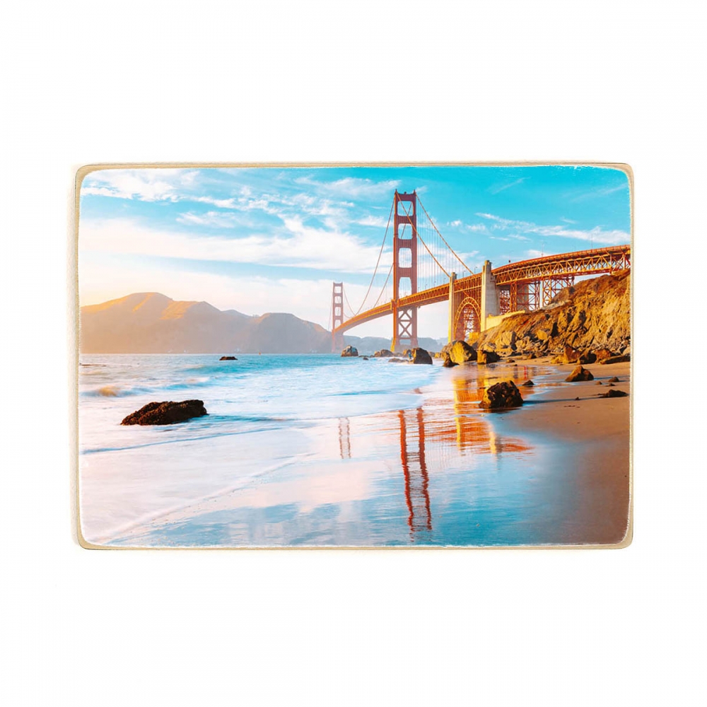 

Деревянный постер Путешествия Golden Gate Bridge. San Francisco, California, USA А1