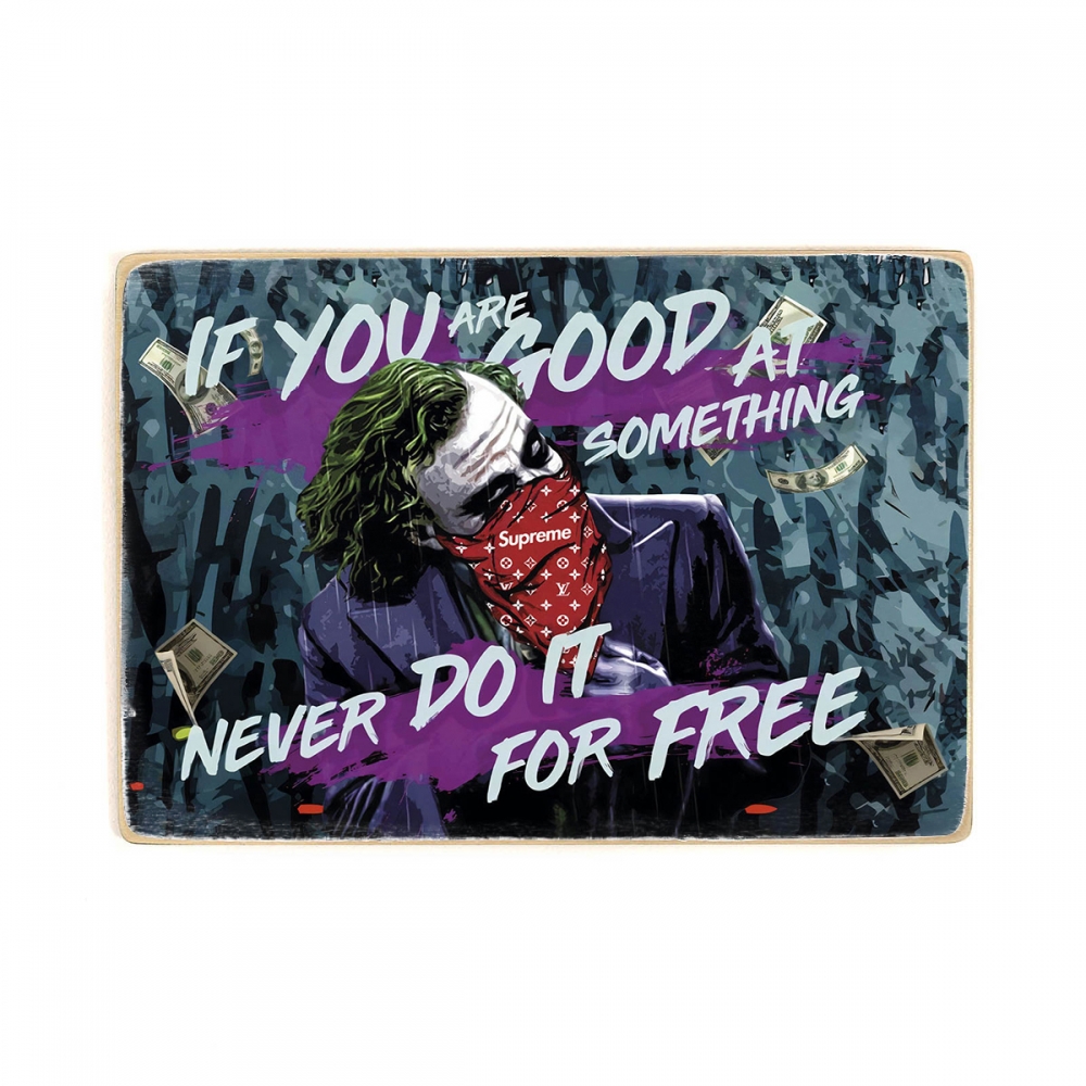 

Деревянный постер Деньги Joker А2