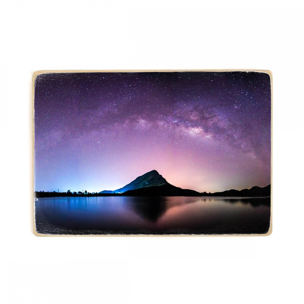 

Деревянный постер Природа Night Mountain And Milkyway А1