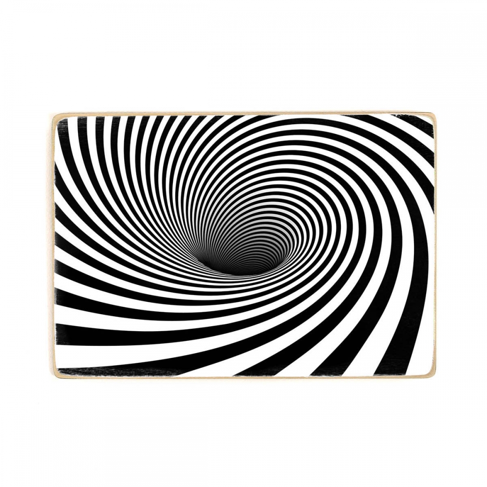 

Деревянный постер Psy Art Black And White Abstract Tunnel А1