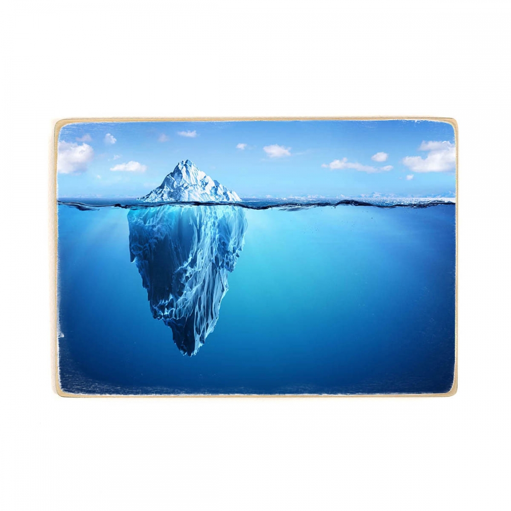 

Деревянный постер Природа Underwater Part Of The Iceberg А1