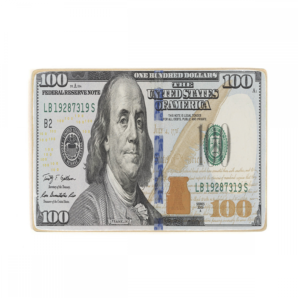 

Деревянный постер Деньги 100$ Original А2