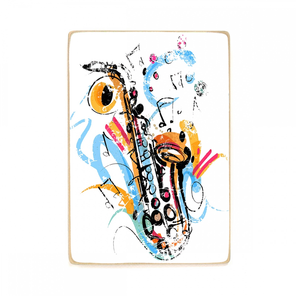 

Деревянный постер Музыка Vintage Saxophone А1