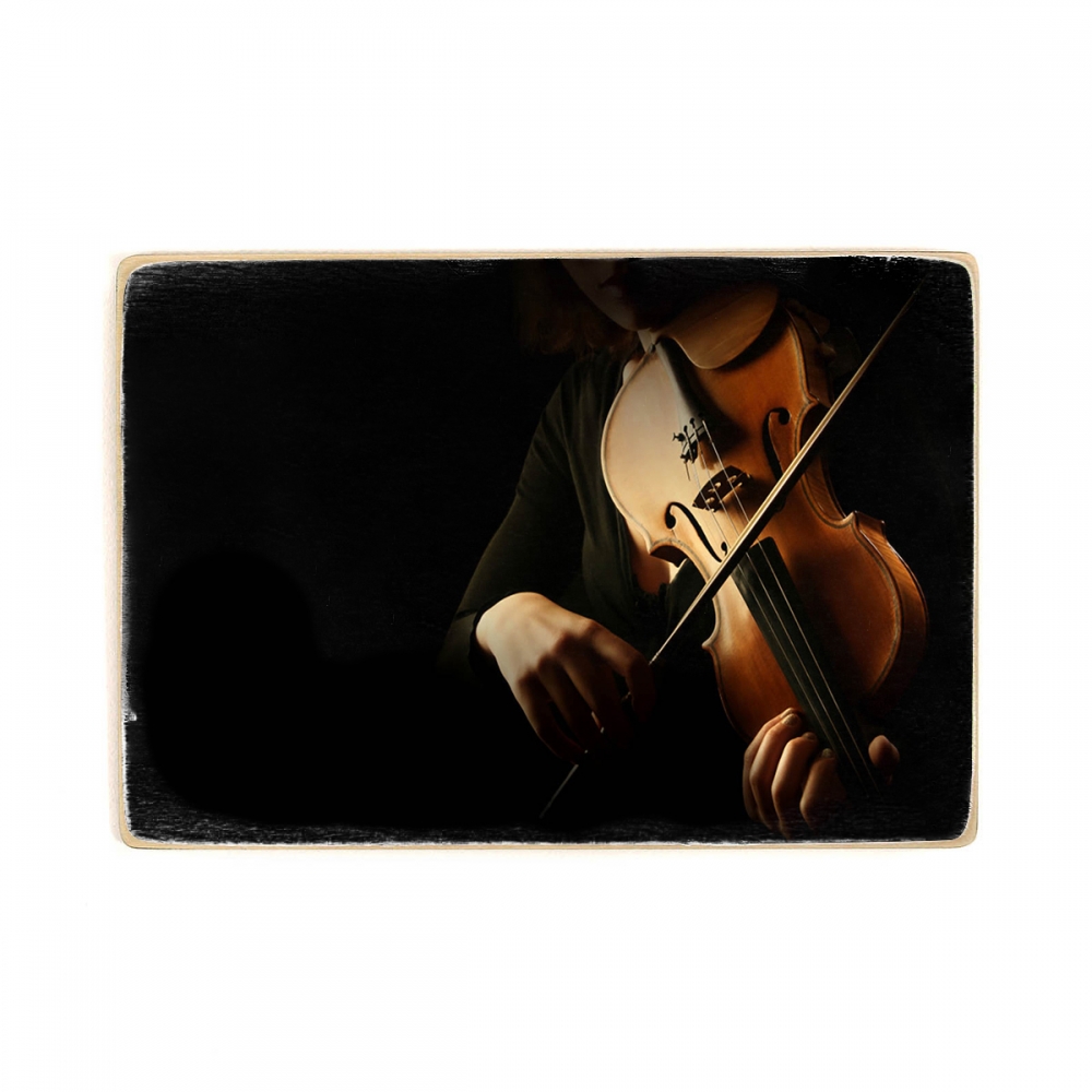 

Деревянный постер Музыка Violinist Playing А2