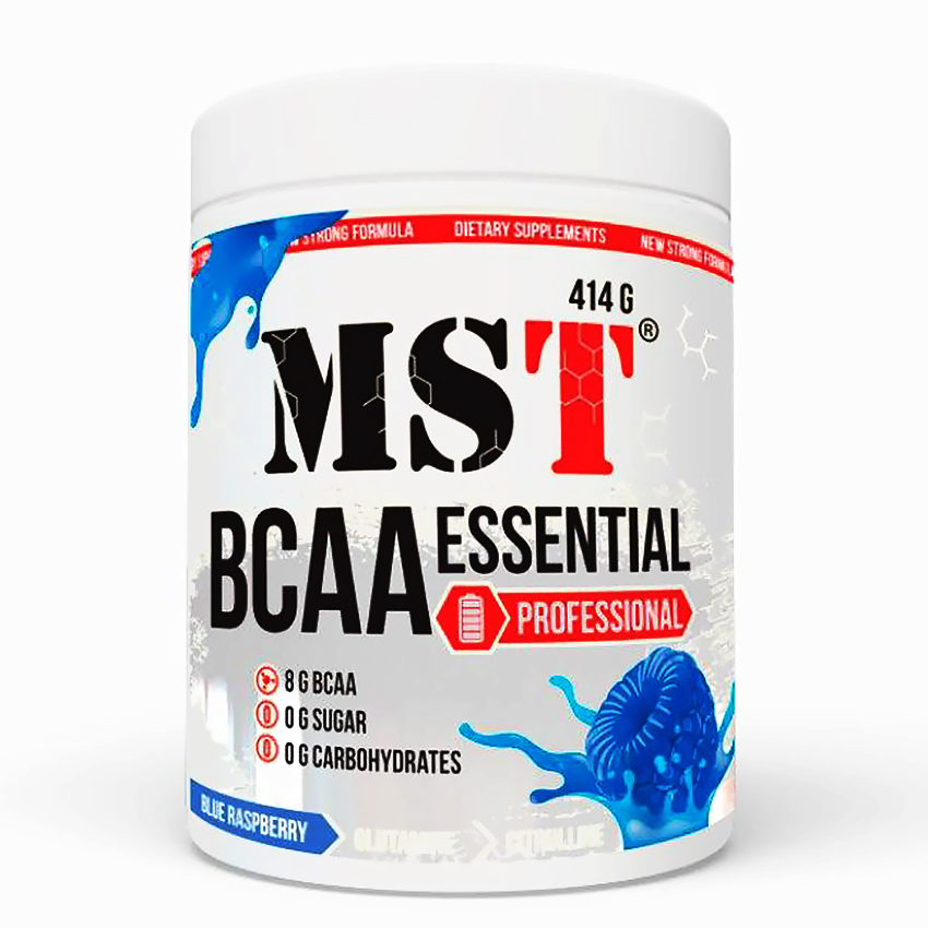 

Аминокислоты MST Nutrition BCAA Essential Professional 414 грамм Синяя малина