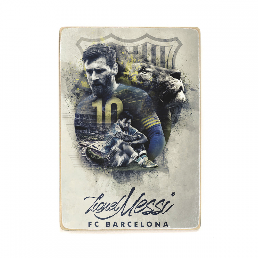 

Деревянный постер Спорт Lionel Messi Collage А1