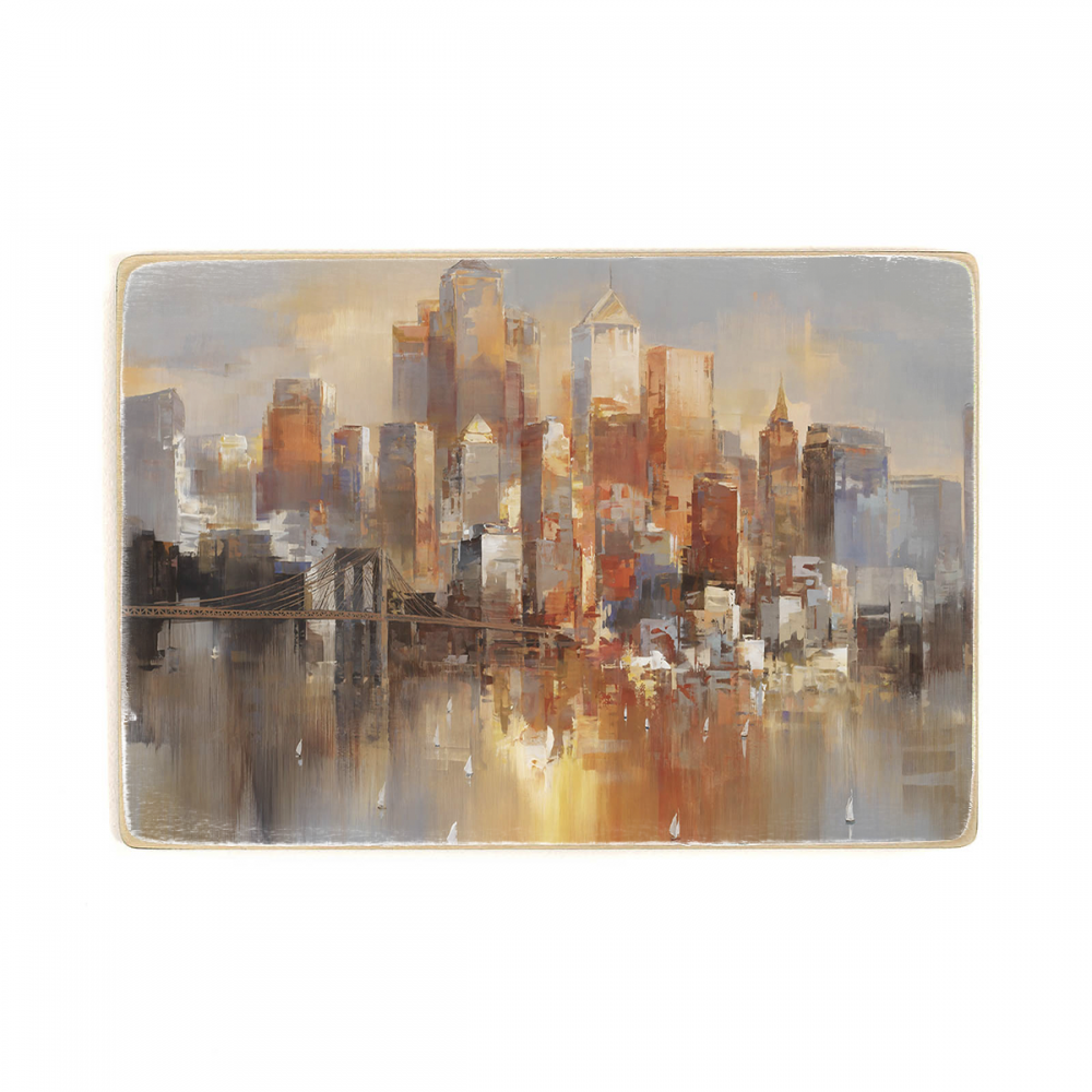 

Деревянный постер Абстракция Cityscape Sunset А1