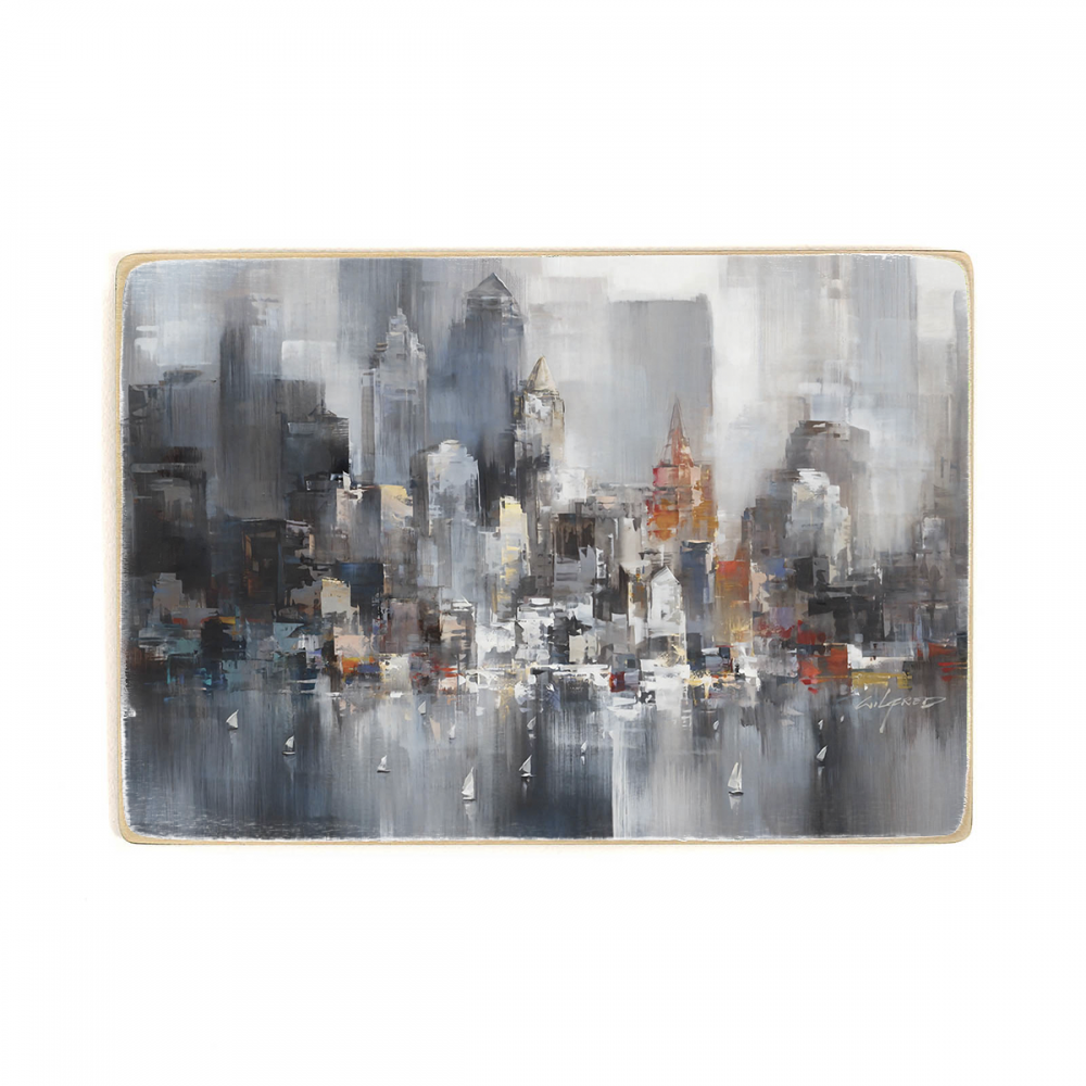 

Деревянный постер Абстракция Cityscape Cloudy А2