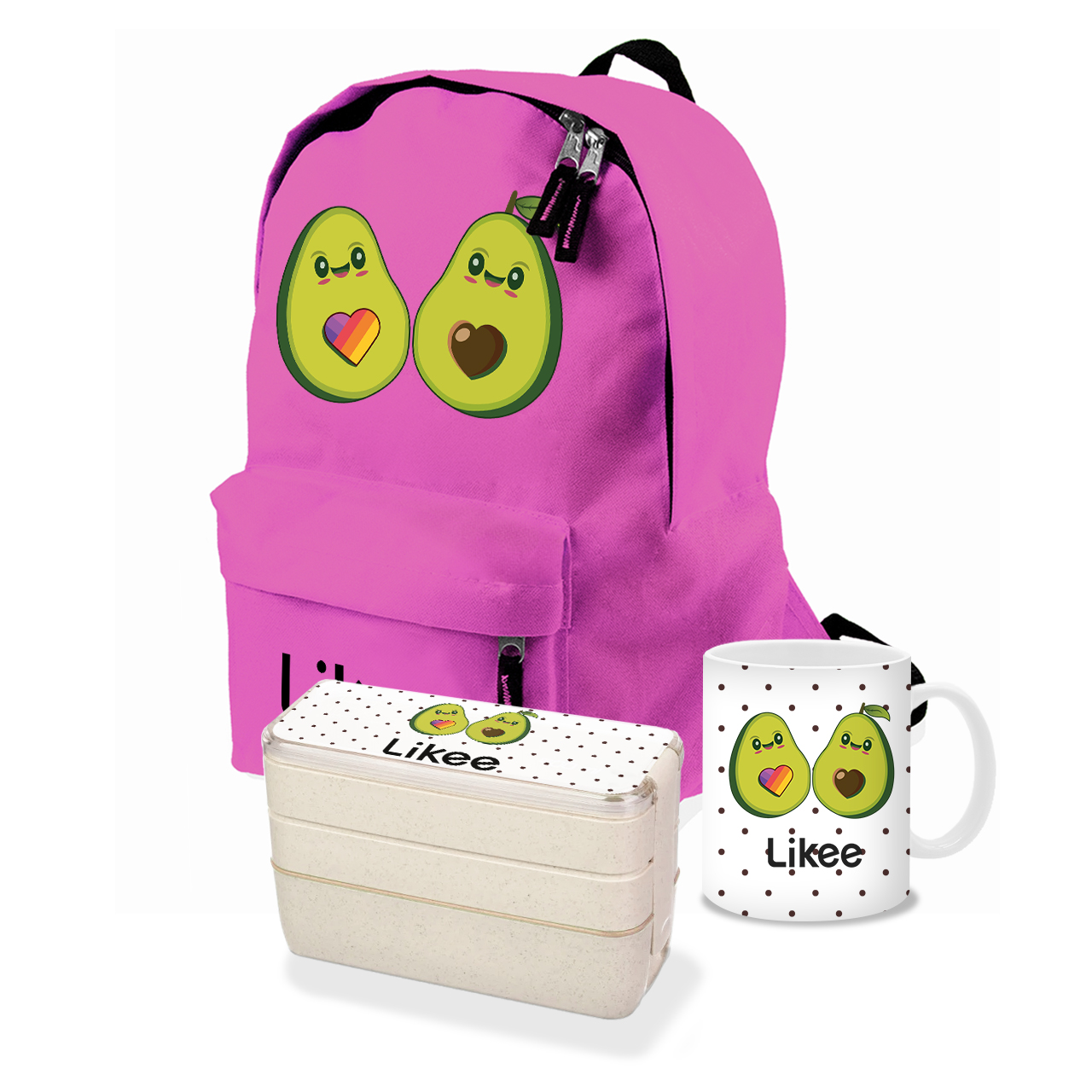 

Набор школьника Лайк Авокадо (Likee Avocado) (35507-1031-5) Розовый