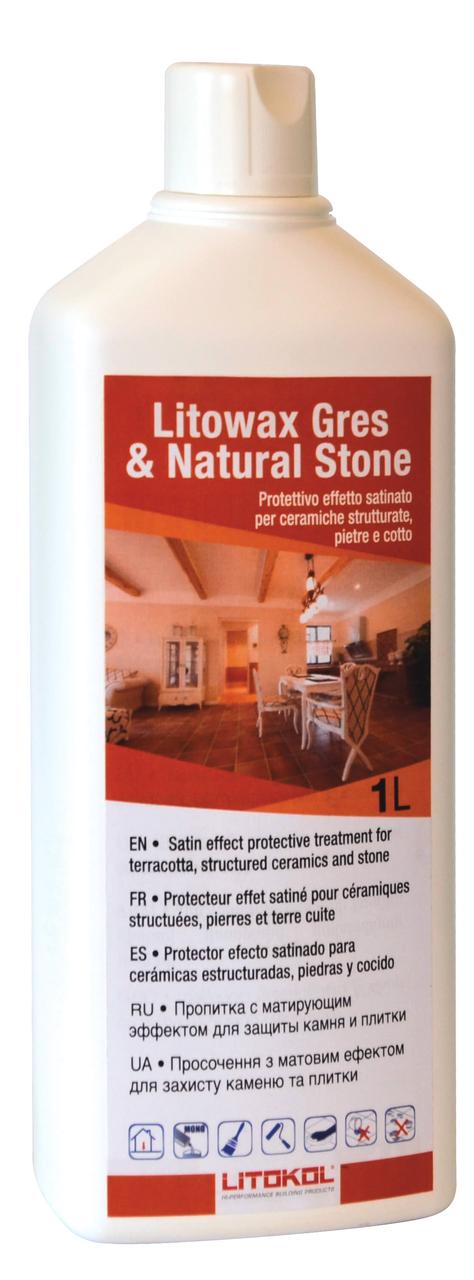 

Защитная пропитка с матирующим эффектом для защиты камня и плитки LITOWAX GRES & NATURAL STONE, 1 л