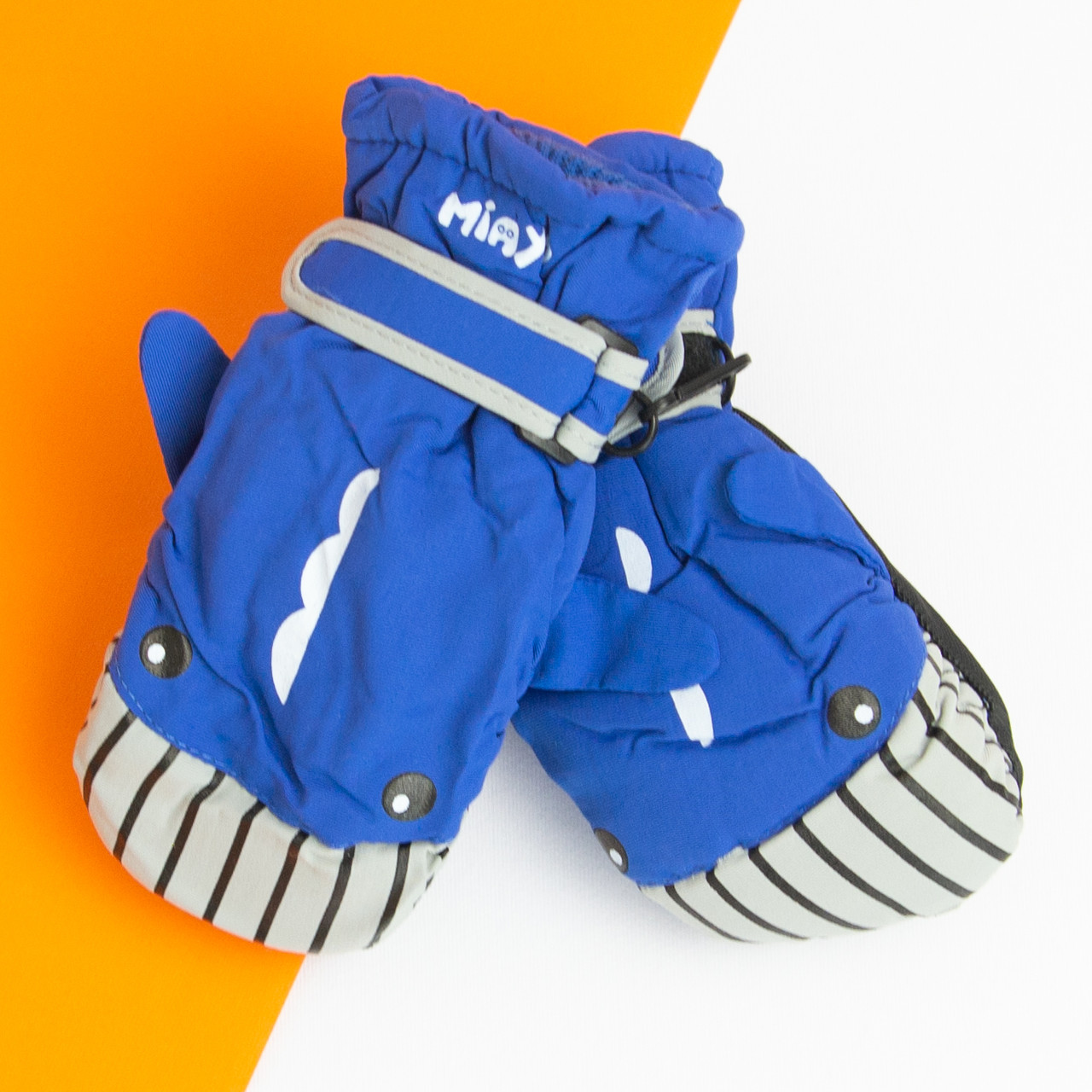 

Варежки болоневые на 2 - 3 - 4 года лыжные для мальчиков и девочек (арт. 20-12-20) синий