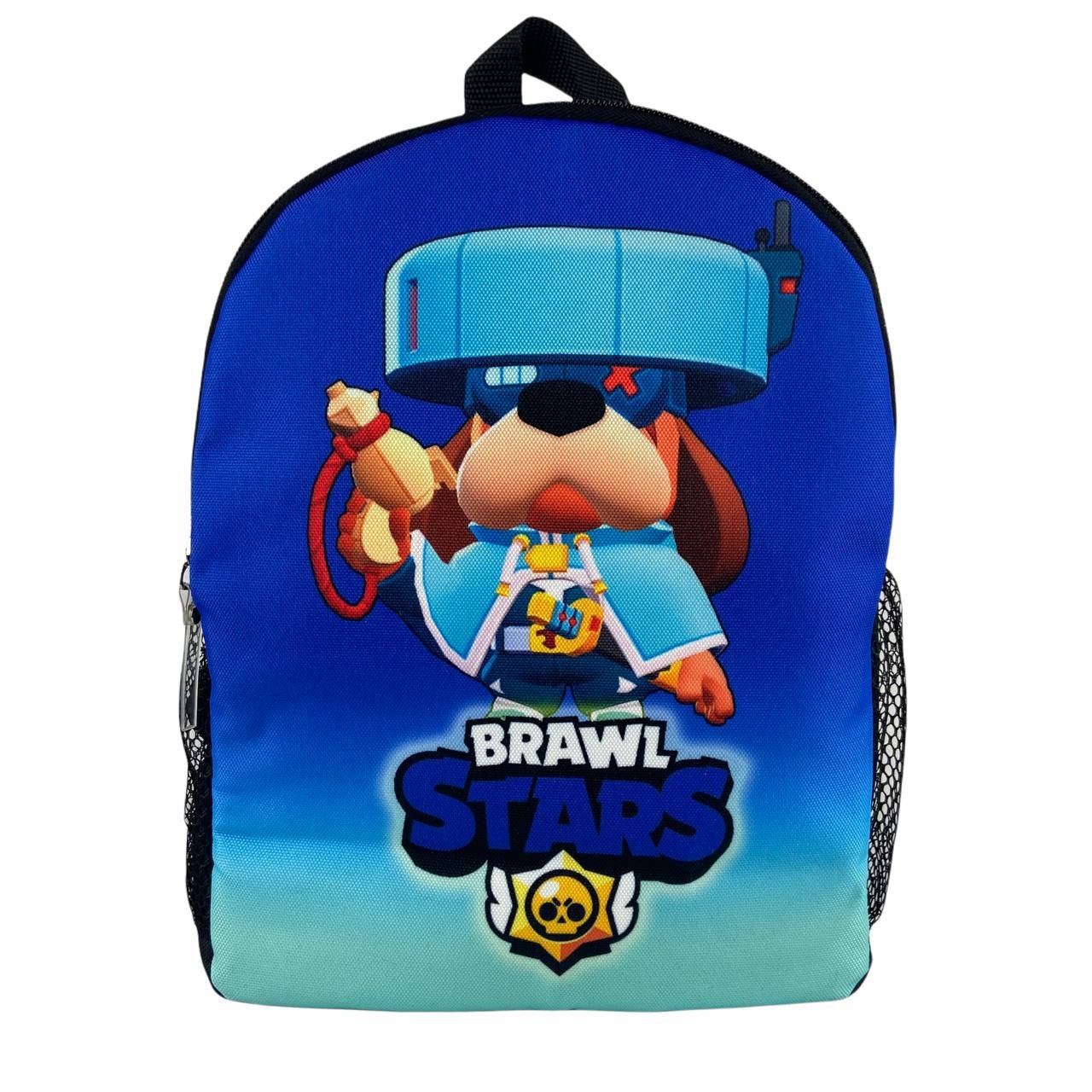 

Детский дошкольный рюкзак Бравл Старс (Brawl Stars) Генерал Гавс Голубой
