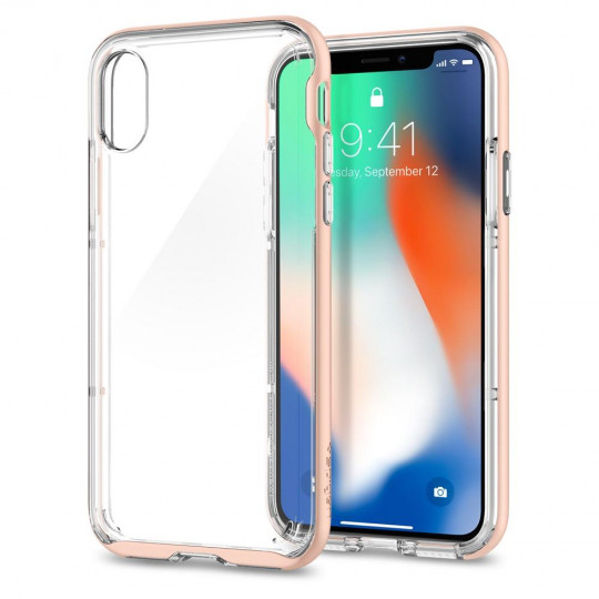 

Чехол Spigen для iPhone X Neo Hybrid Crystal, Blush Gold