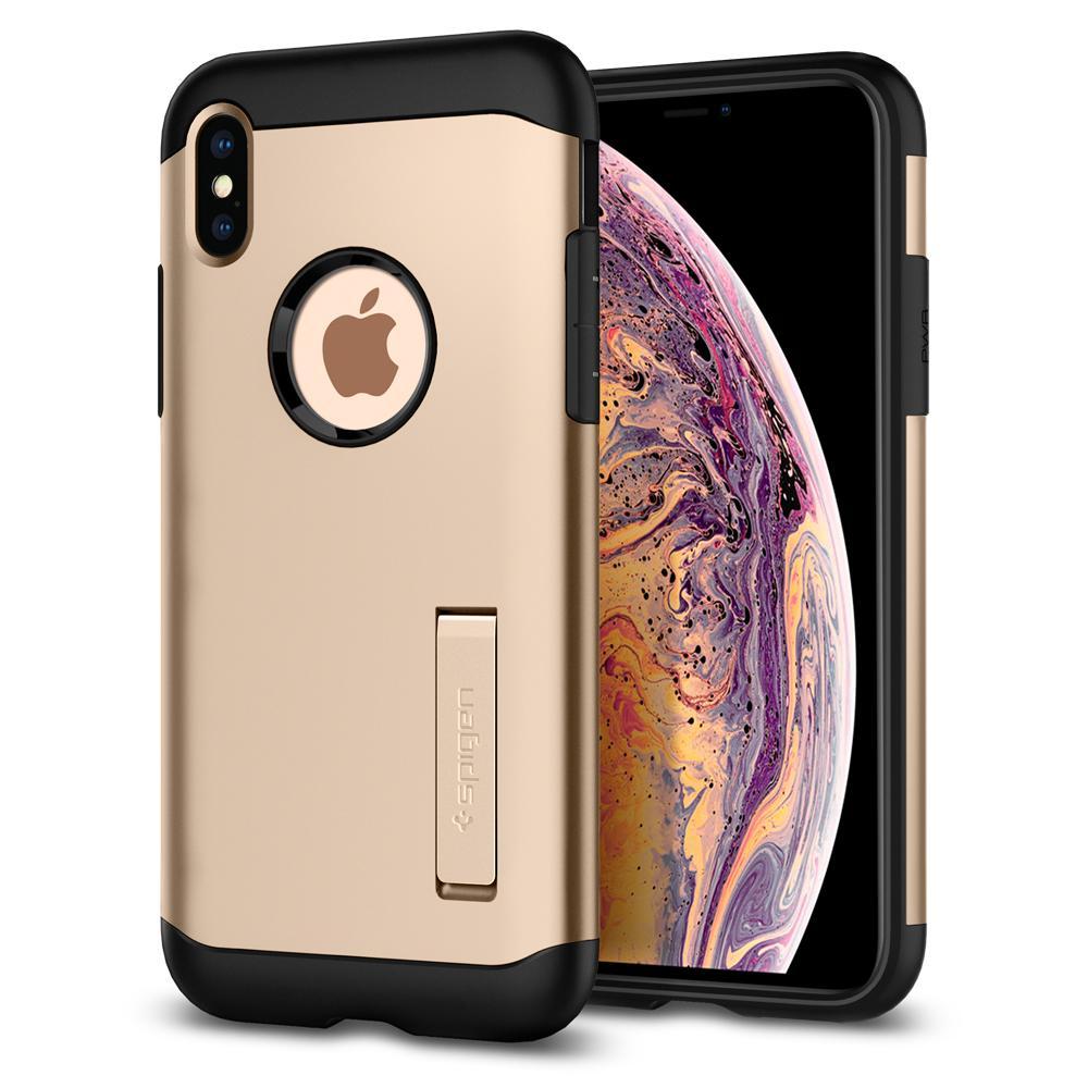

Чехол Spigen для iPhone XS Max, Slim Armor, Champagne Gold