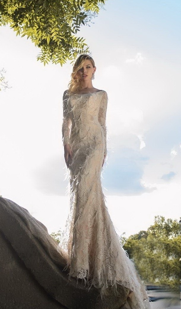 

Свадебное платье Ema Bride 19-09 40 Молочный