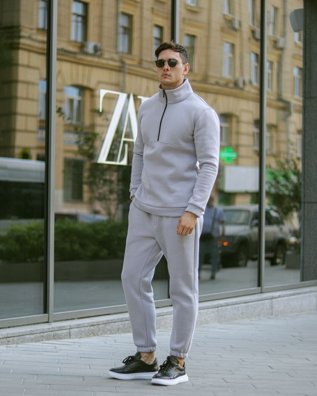 

Мужской теплый спортивный костюм .VDLK Half  серый, Мужской теплый спортивный костюм .VDLK Half S серый