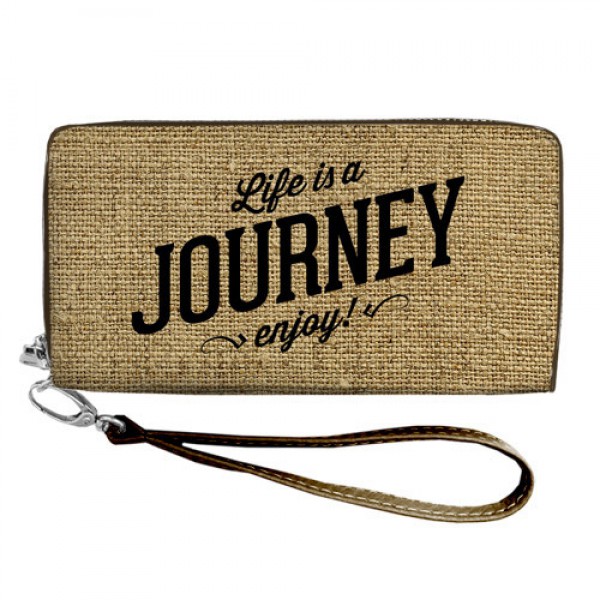 

Кошелек с ремешком на руку "Life is a Journey enjoy"