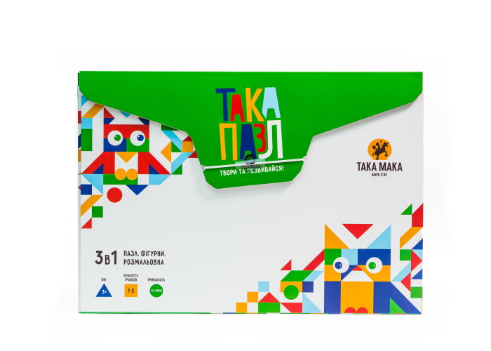 

Настольная игра ТАКА МАКА Така Пазл 3 в 1 Курочка (зелений) (укр.) (60193-UA)