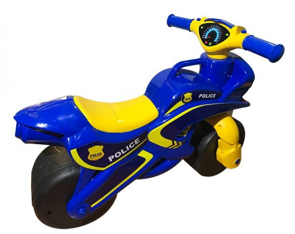 

Байк-беговел DOLONI TOYS "ПОЛИЦИЯ", жёлто-синий