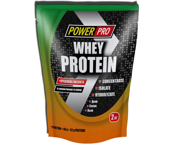 

Протеин Power Pro Whey Protein 2 кг Банан-земляника