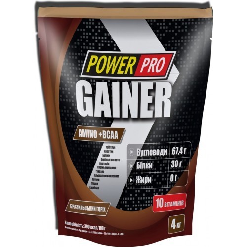 

Гейнер Power Pro Gainer 4 кг Бразильский орех