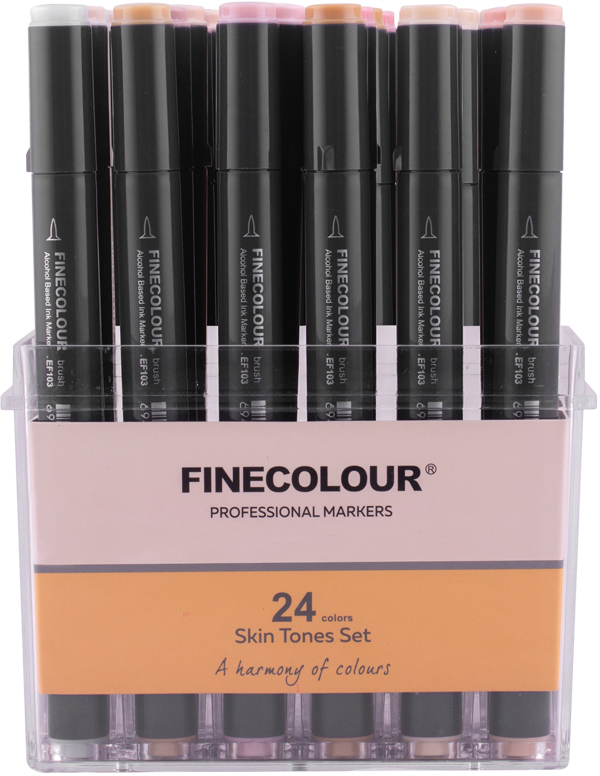 

Набор маркеров Finecolour Brush-mini Skin SET 24 цветов (EF103-FS24)