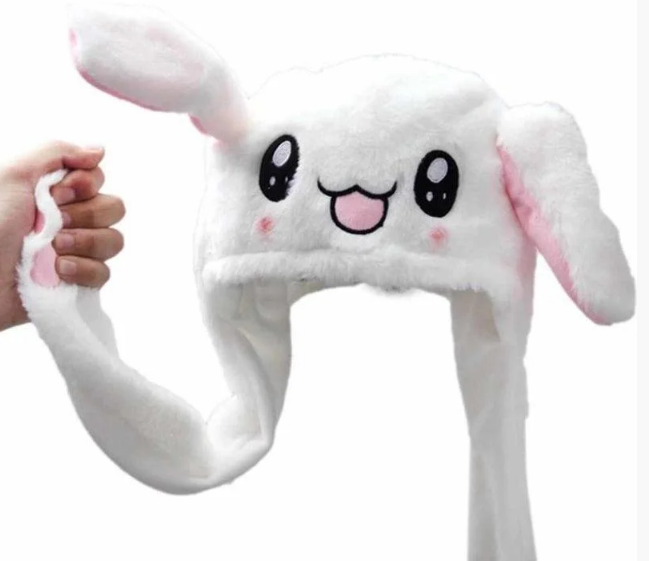 

Светящаяся шапка БЕЛАЯ Pikachu toys soft toys with led с двигающими ушками