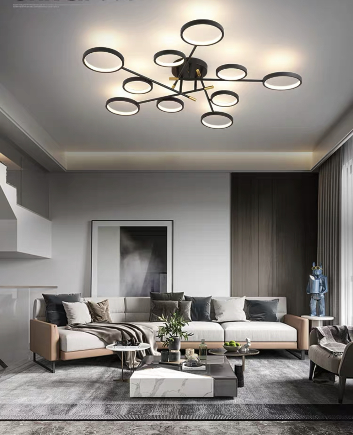

Потолочные люстры Fancy Led lamp 059496/9 bk