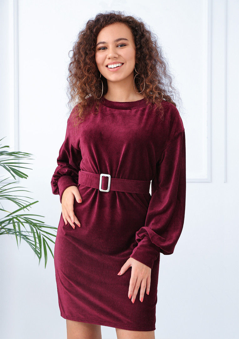 

Вельветовое платье Fashion Girl "Monica" 42-44 марсала